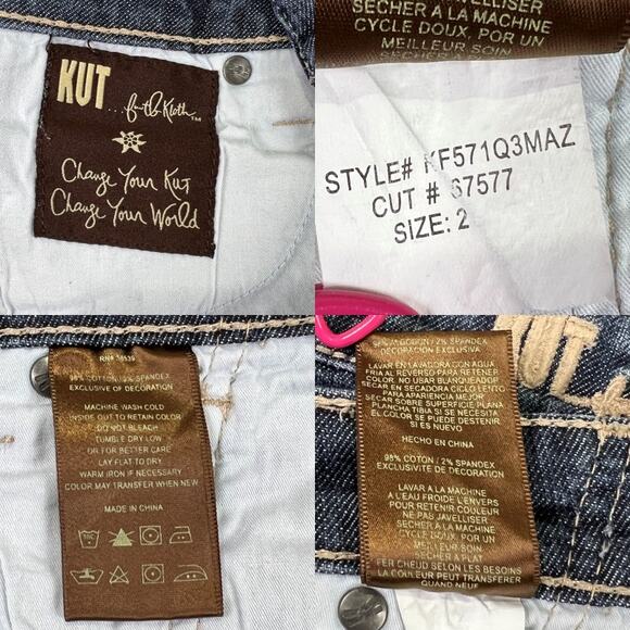 Kut from the Kloth Mid Rise Denim Bermuda Shorts Size 2 - Picture 13 of 14